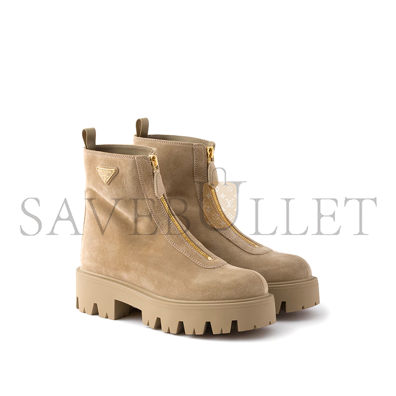 PRADA SUEDE BOOTIES WITH ZIP 1T328O PRADA SUEDE BOOTIES WITH ZIP 1T328O