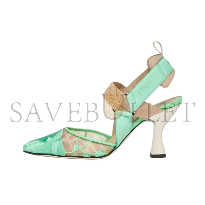 FENDI COLIBRI HIGH-HEELED SLINGBACKS 8J8143AN7HF1KNX