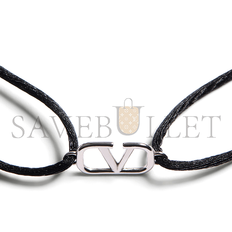 VALENTINO VLOGO SIGNATURE COTTON BRACELET YJ0M96DTK0NO