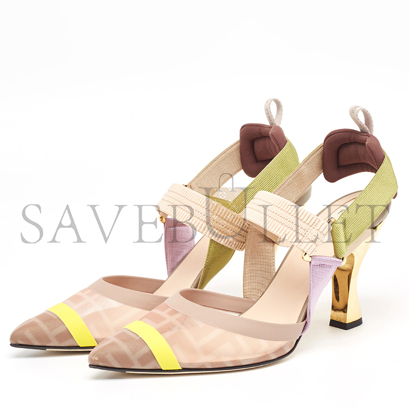 FENDI COLIBRI HIGH-HEELED SLINGBACKS 8J8143AN7HF2KNV FENDI COLIBRI HIGH-HEELED SLINGBACKS 8J8143AN7HF2KNV
