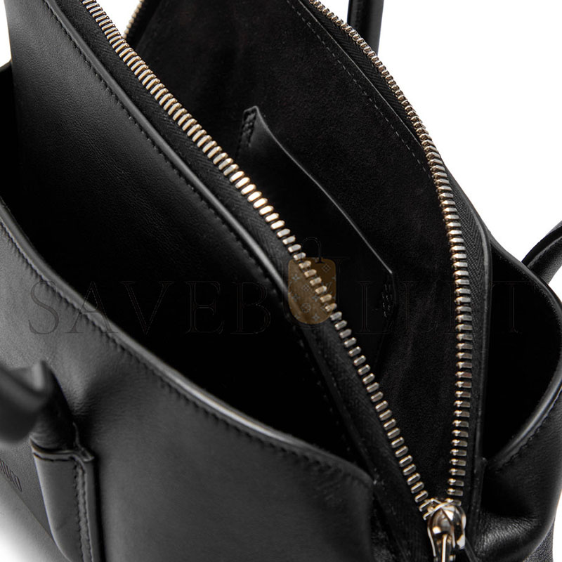 THE ATTICO LA PASSEGGIATA SMALL LEATHER SHOULDER BAG 45841_BLAC (34*18*10cm)