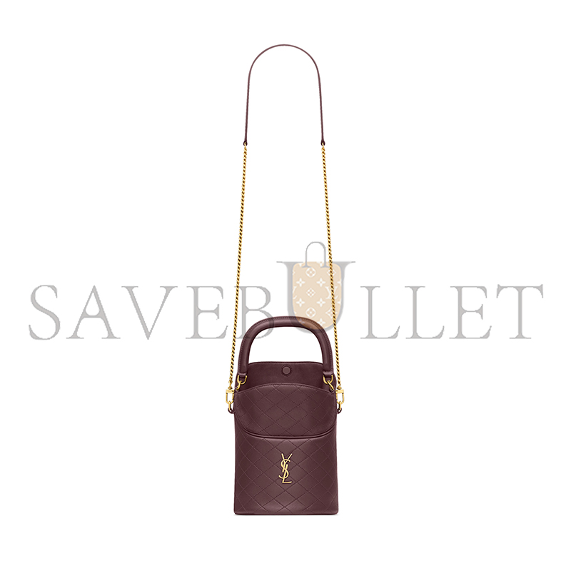 YSL GABY BUCKET BAG IN LAMBSKIN 7639611EL076195 (18*15*13cm)