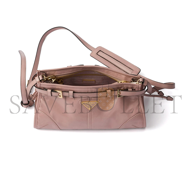 PRADA BONNIE SMALL LEATHER SHOULDER BAG 1BH215  (26*14*12cm)