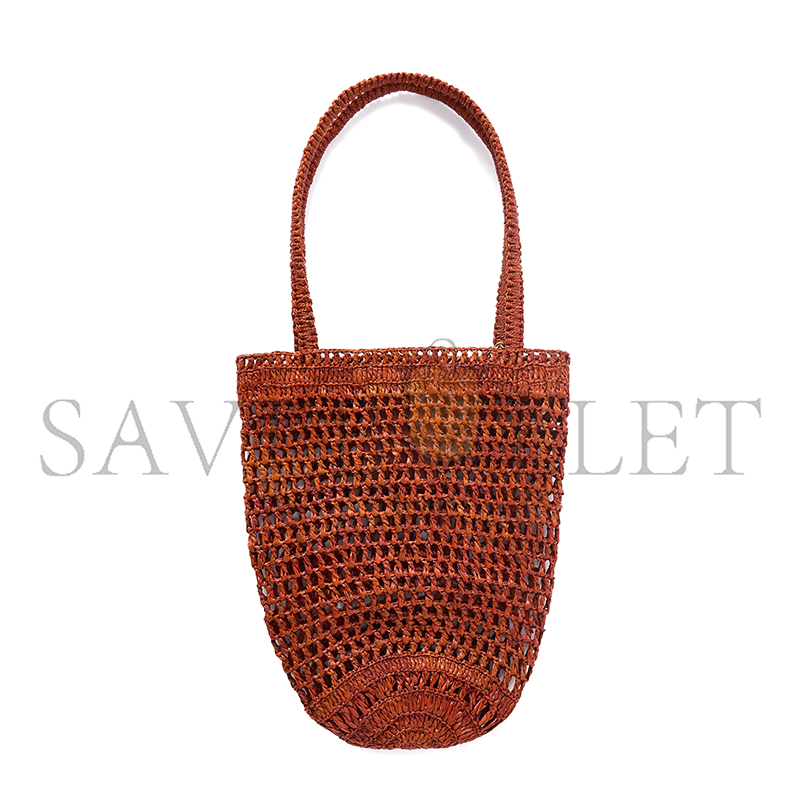 CHLOE SUMMER BANANA EMBELLISHED EMBROIDERED RAFFIA TOTE (29*25*8cm)