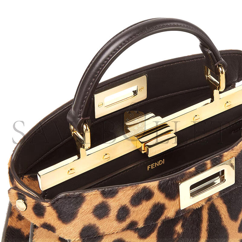 FENDI PEEKABOO ISEEU SMALL PRINTED CAVALLINO CALFSKIN BAG 8BN327AVQ5F0A6E (27*21*11cm)