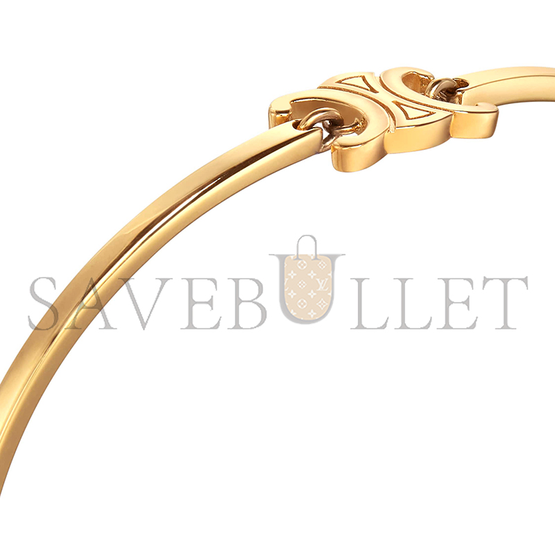 CELINE TRIOMPHE ARTICULATED BRACELET IN BRASS WITH GOLD FINISH 46Z676BRA.35OR CELINE TRIOMPHE ARTICULATED BRACELET IN BRASS WITH GOLD FINISH 46Z676BRA.35OR
