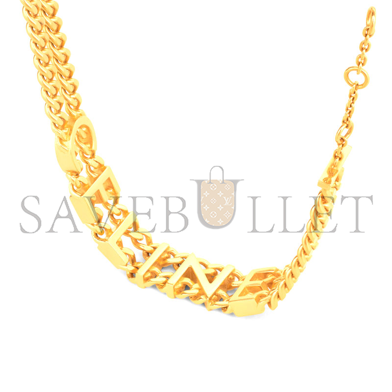 CELINE GOURMETTE GOLD-PLATED BRASS BRACELET 460MK6BRA.35OR