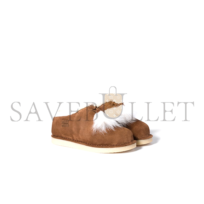 MIU MIU SUEDE AND SHEARLING MULES 5R514E MIU MIU SUEDE AND SHEARLING MULES 5R514E