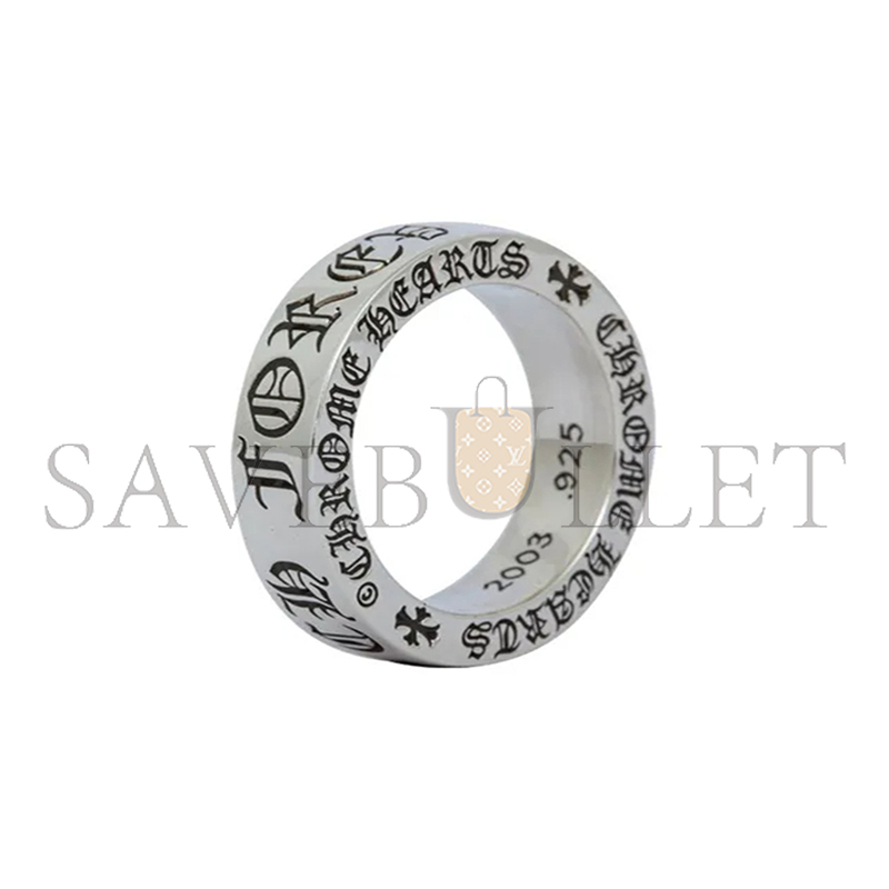 CHROME HEARTS SPACER FOREVER SILVER RING 