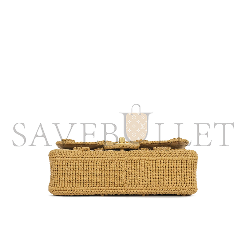 CHANEL SEASONAL RAFFIA FLAP AS4529 (22.5*13.5*7cm)