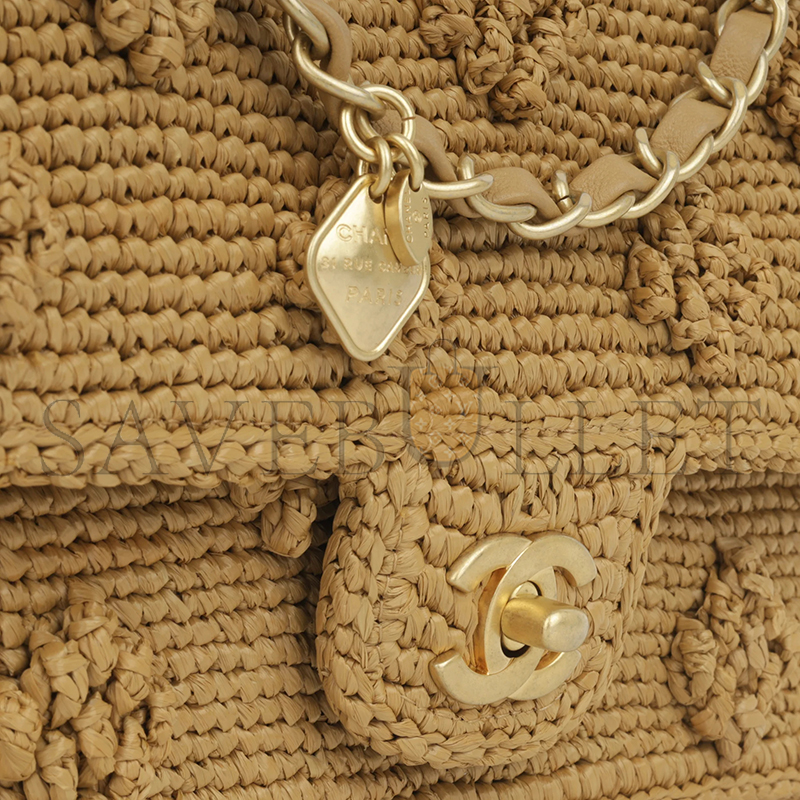 CHANEL SEASONAL RAFFIA FLAP AS4529 (22.5*13.5*7cm)
