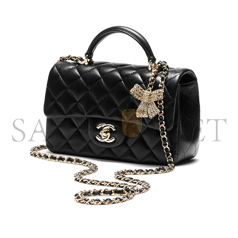 CHANEL MINI CLASSIC HANDBAG WITH TOP HANDLE AS2431 (20*12*6cm) CHANEL MINI CLASSIC HANDBAG WITH TOP HANDLE AS2431 (20*12*6cm)