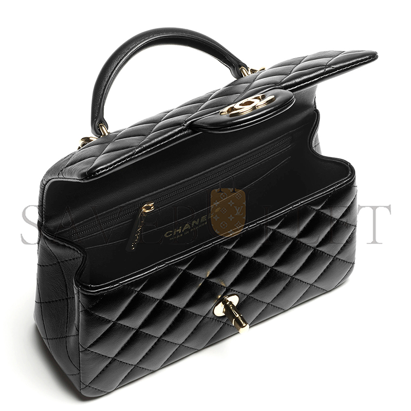 CHANEL MINI CLASSIC HANDBAG WITH TOP HANDLE AS2431 (20*12*6cm) CHANEL MINI CLASSIC HANDBAG WITH TOP HANDLE AS2431 (20*12*6cm)