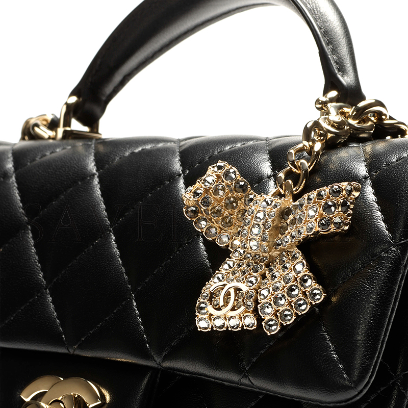 CHANEL MINI CLASSIC HANDBAG WITH TOP HANDLE AS2431 (20*12*6cm) CHANEL MINI CLASSIC HANDBAG WITH TOP HANDLE AS2431 (20*12*6cm)