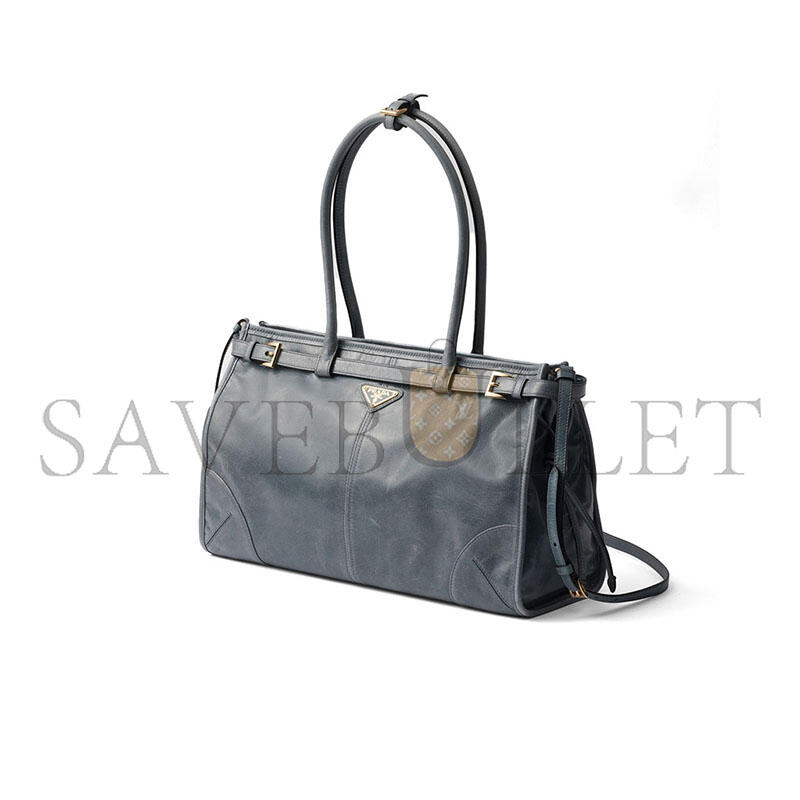 PRADA BONNIE LARGE LEATHER HANDBAG 1BA433 (38*24*12cm)