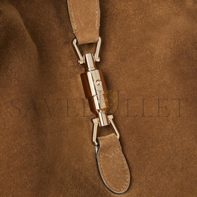 GUCCI JACKIE GIORNO SHOULDER BAG VARIATIONBROWN SUEDE 841542  (44*33*7cm)