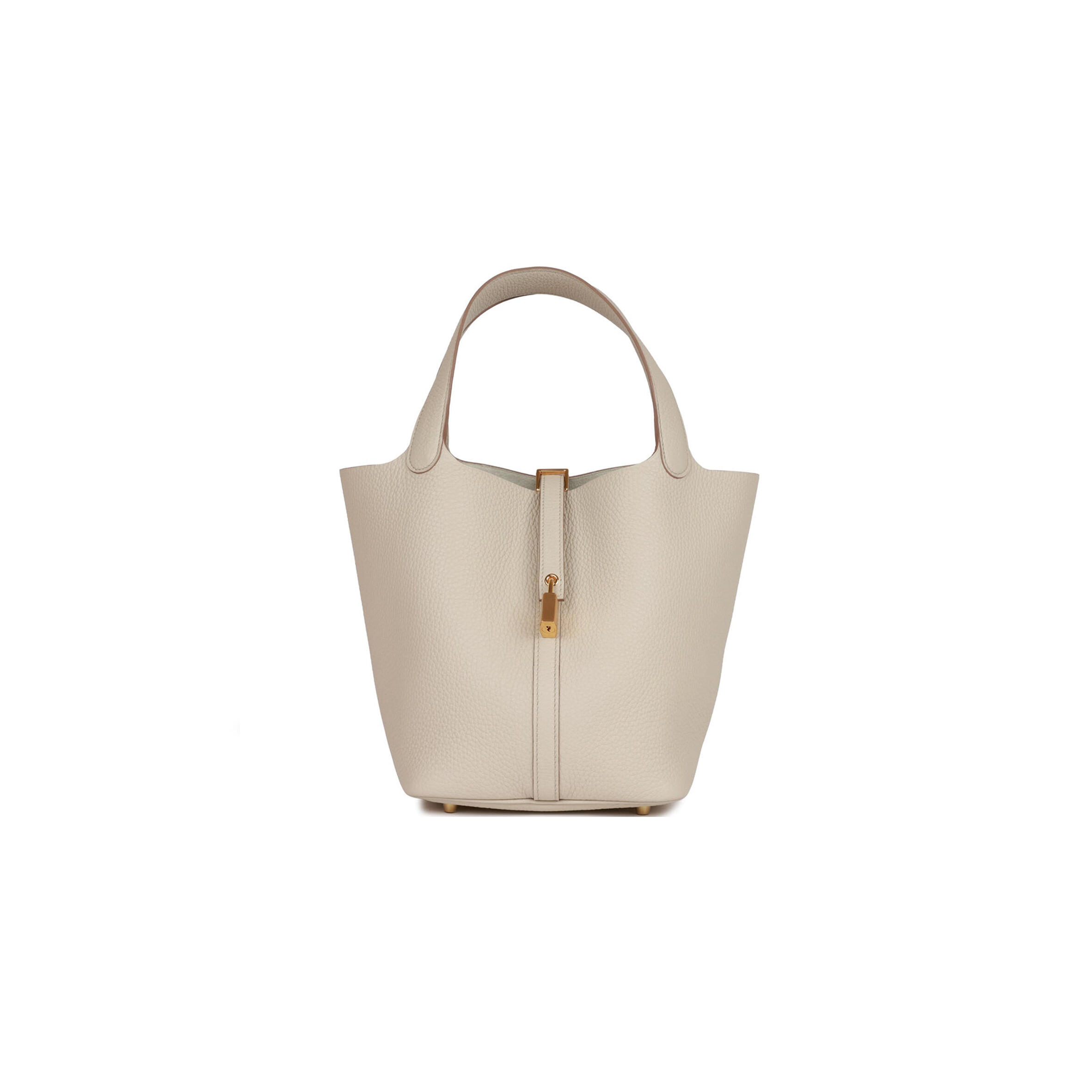 HERMES PICOTIN LOCK 22 BETON CLEMENCE GOLD HARDWARE (22*21*17cm)