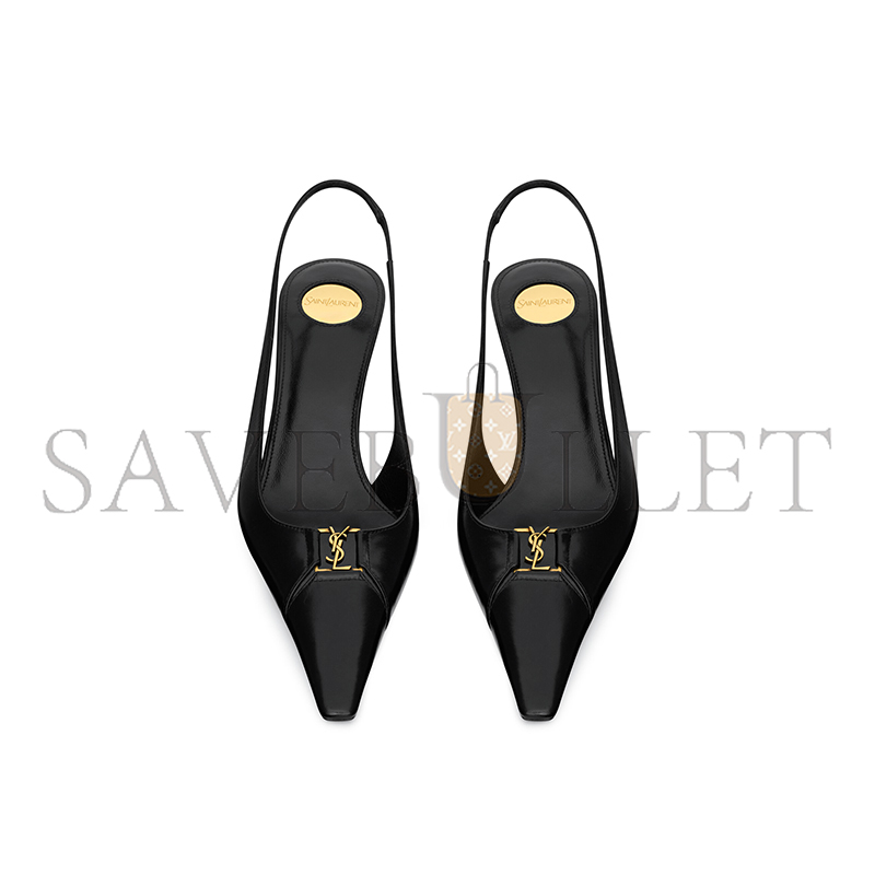 YSL BABYLONE BRETEUIL SLINGBACK PUMPS IN SMOOTH LEATHER 858966AAEHI1000 YSL BABYLONE BRETEUIL SLINGBACK PUMPS IN SMOOTH LEATHER 858966AAEHI1000