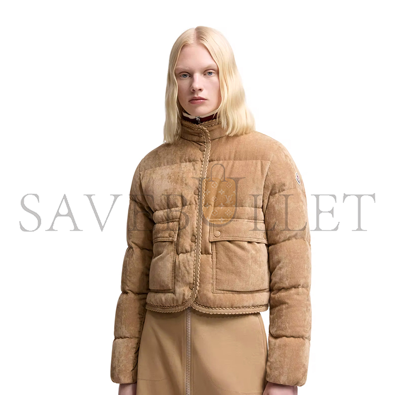 MONCLER ESSARTS BRAIDED TRIM CORDUROY SHORT DOWN JACKET K20931A0002159860