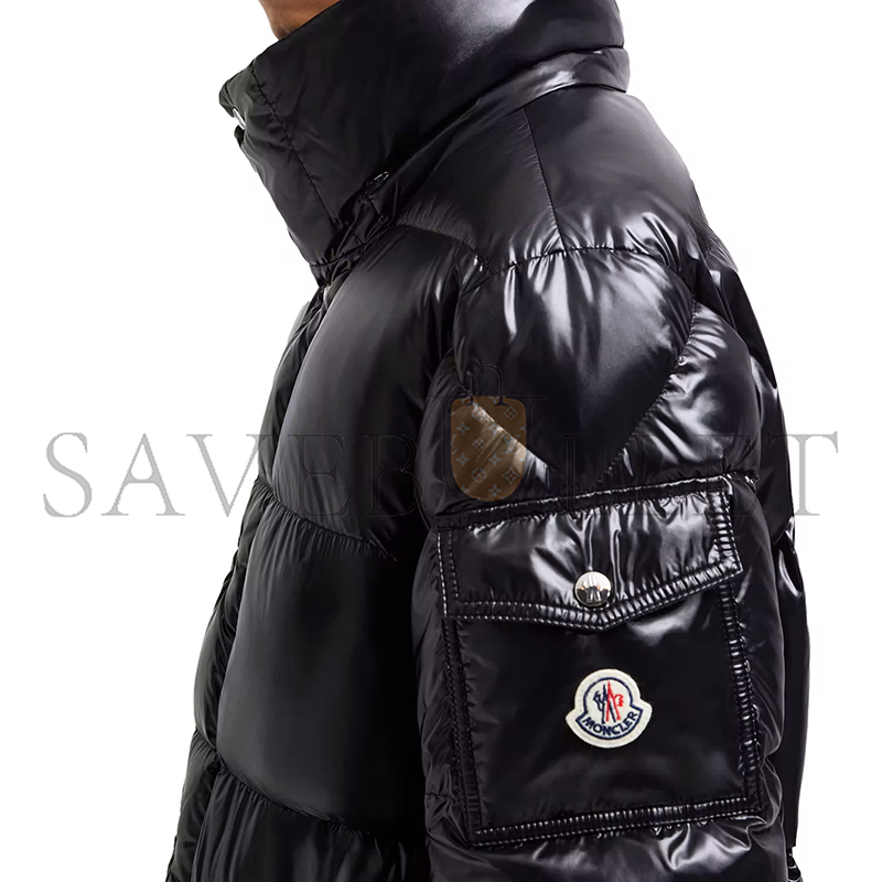 MONCLER HANOVERIAN HOODED SQUARE-QUILTED LONG DOWN JACKET K20911C00006C0081