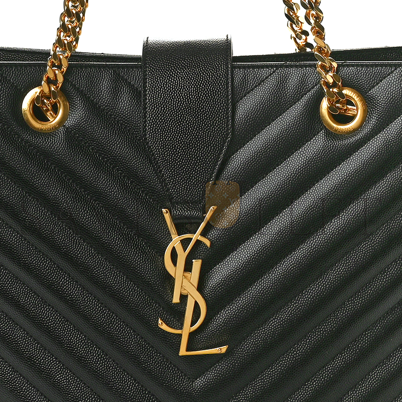 YSL CHEVRON LEATHER CLASSIC MONOGRAM SHOPPING TOTE 668900 (33*22*15cm)