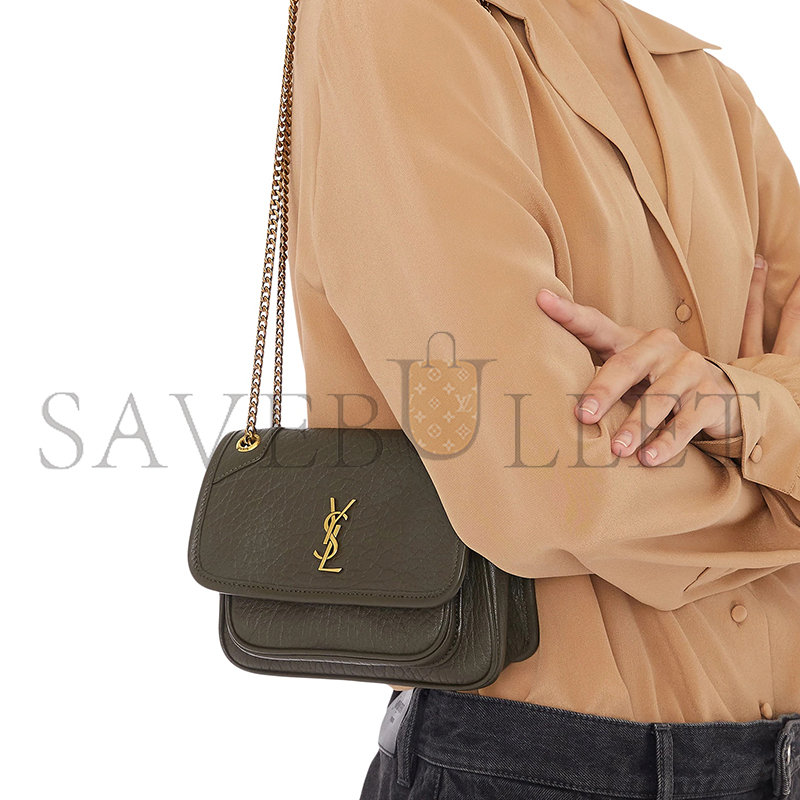 Y*S*L NIKI CROSSBODY BAG IN LEATHER 218164781 (22*16.5*12cm) 29971