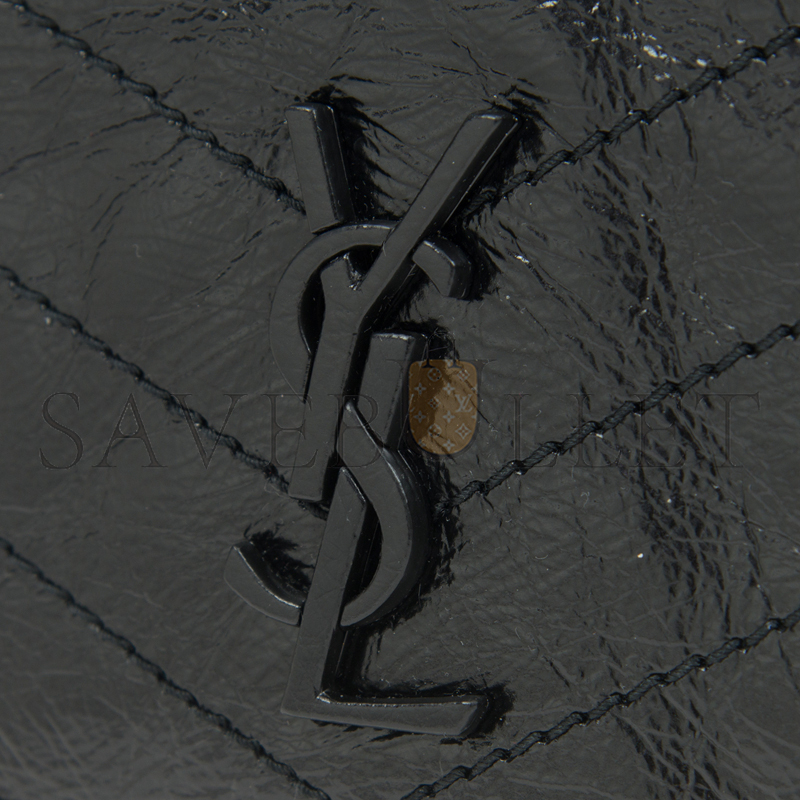 YSL NIKI MINI SHOULDER BAG IN CRINKLED VINTAGE LEATHER 5831030EN041000 (18.5*15*5cm)