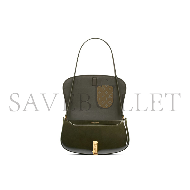 YSL MINI VOLTAIRE IN PATENT LEATHER 779642AAD173446 (17.5*13.4*5cm)