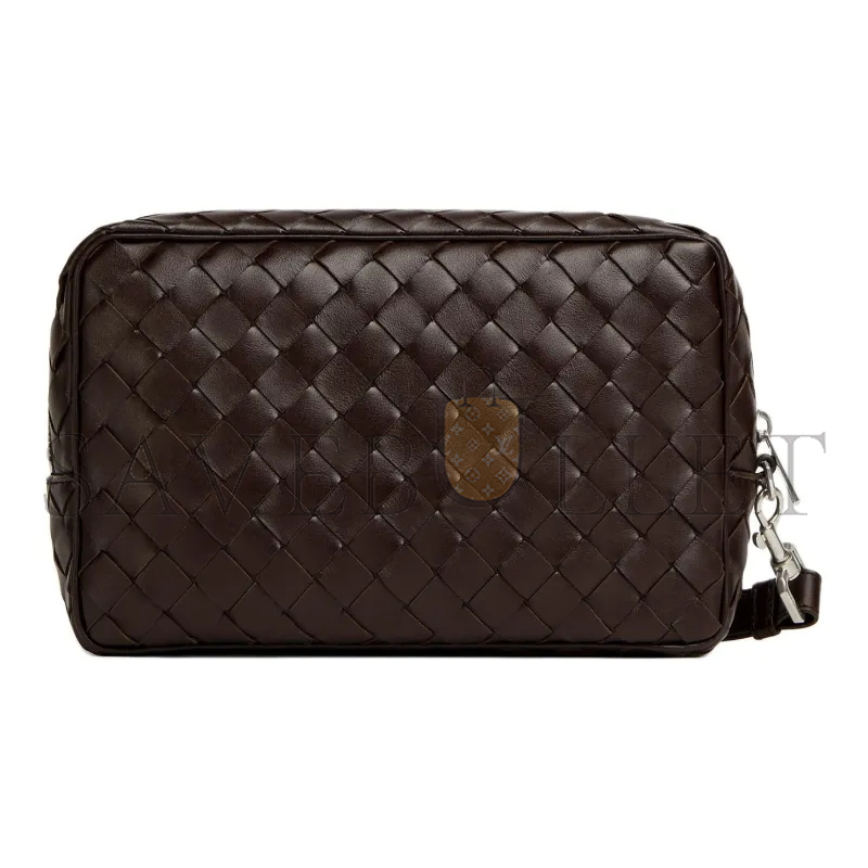 BOTTEGA VENETA INTRECCIATO POUCH WITH WRISTLET 777390V2HL12145 (25*15*6.5cm)
