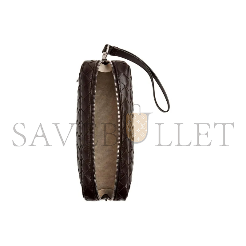 BOTTEGA VENETA INTRECCIATO POUCH WITH WRISTLET 777390V2HL12145 (25*15*6.5cm)