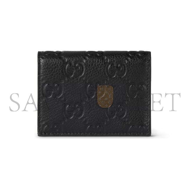 GUCCI GG EMBLEM MINI WALLET 815901 (11*9*3cm)