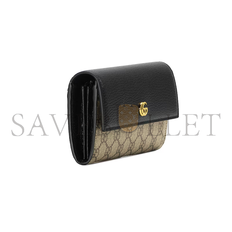 GUCCI GG MARMONT BI-COLOR CONTINENTAL WALLET 456116 (10*19*3.5cm) GUCCI GG MARMONT BI-COLOR CONTINENTAL WALLET 456116 (10*19*3.5cm)