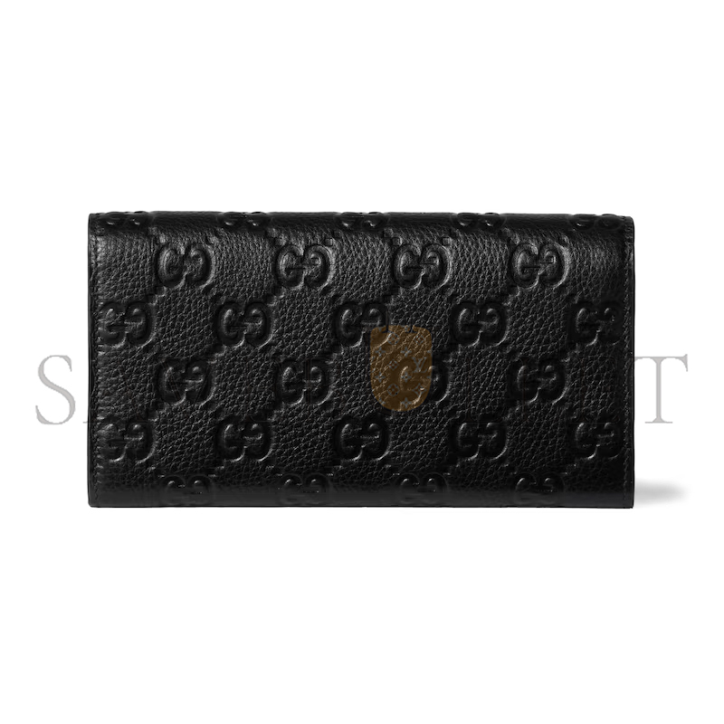 GUCCI GG EMBLEM CONTINENTAL WALLET 815922 (19*10*2.5cm)