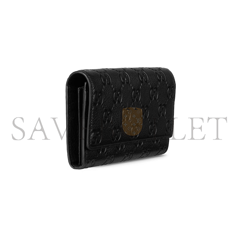 GUCCI GG EMBLEM CONTINENTAL WALLET 815922 (19*10*2.5cm)