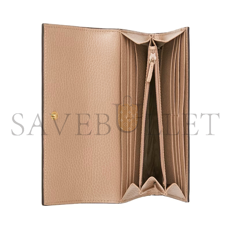 GUCCI GG MARMONT BI-COLOR CONTINENTAL WALLET 456116 (10*19*3.5cm)