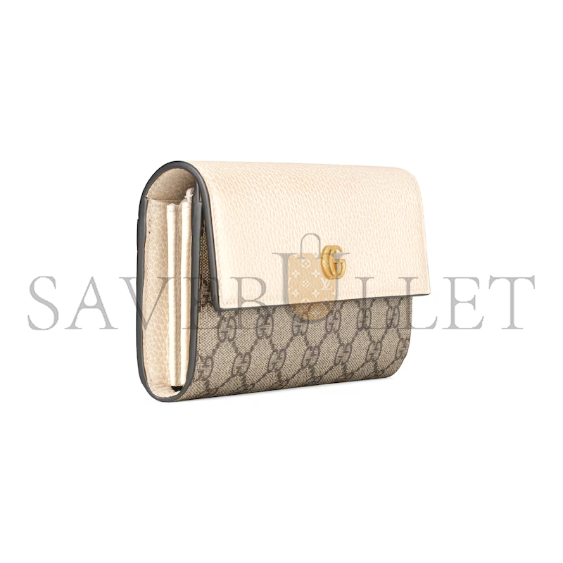 GUCCI GG MARMONT BI-COLOR CONTINENTAL WALLET 456116 (10*19*3.5cm)