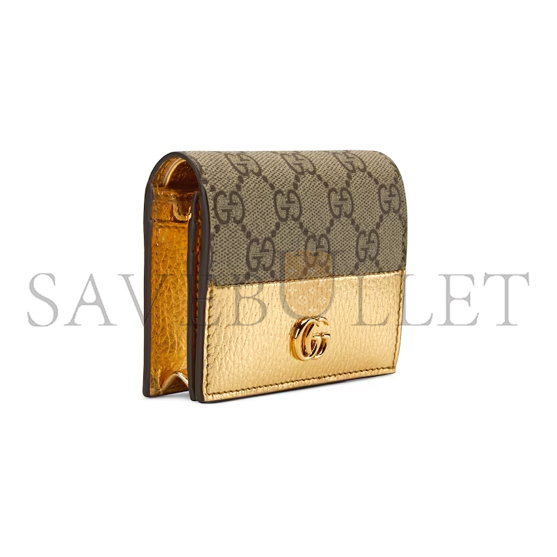GUCCI GG MARMONT BI-COLOUR CARD CASE WALLET ‎658610 (11*8.5*3cm)