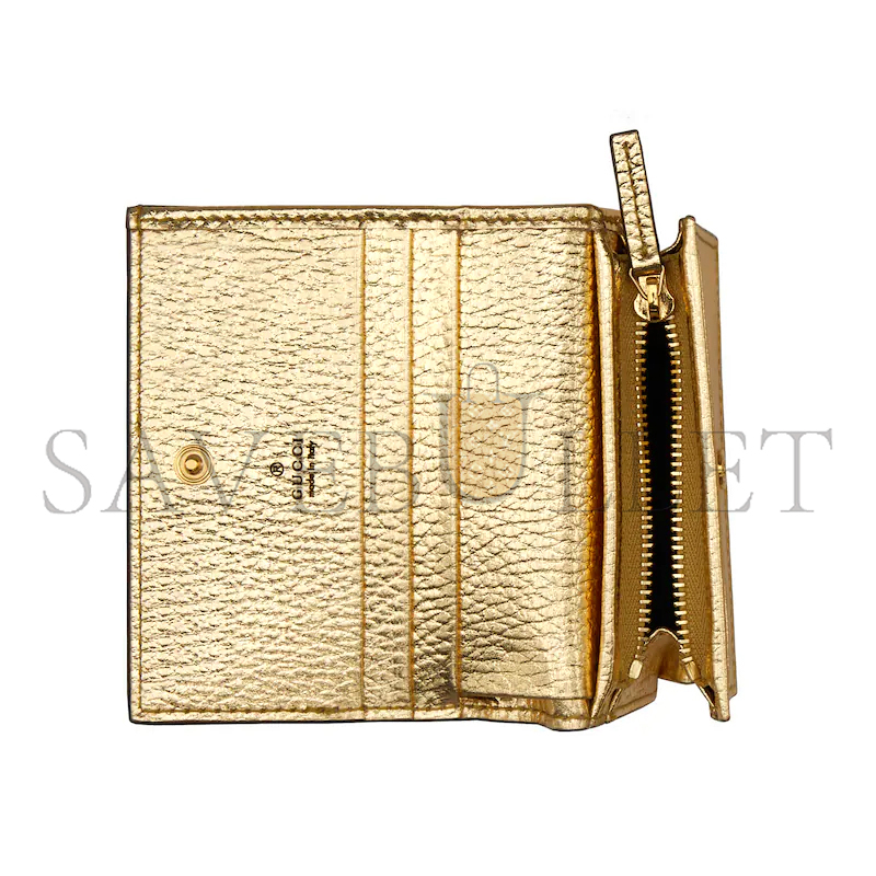 GUCCI GG MARMONT BI-COLOUR CARD CASE WALLET ‎658610 (11*8.5*3cm)