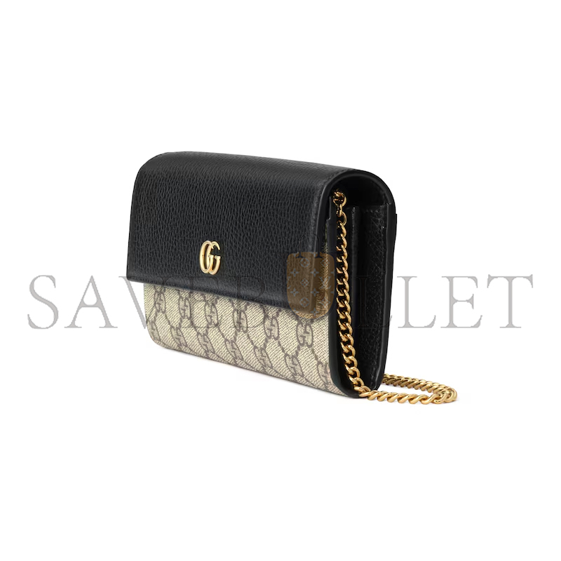 GUCCI GG MARMONT BI-COLOR WALLET ON CHAIN 546585 (19*10cm) GUCCI GG MARMONT BI-COLOR WALLET ON CHAIN 546585 (19*10cm)