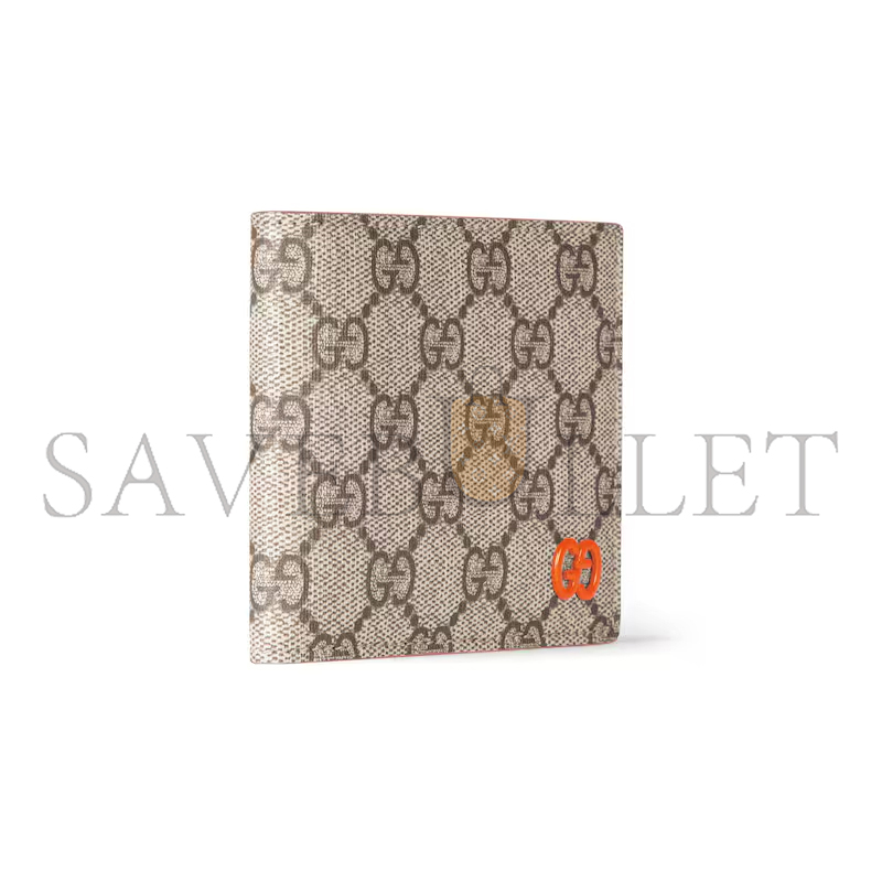 GUCCI ORANGE INTERIOR GG BI-FOLD WALLET ‎‎768243 (21*9cm)