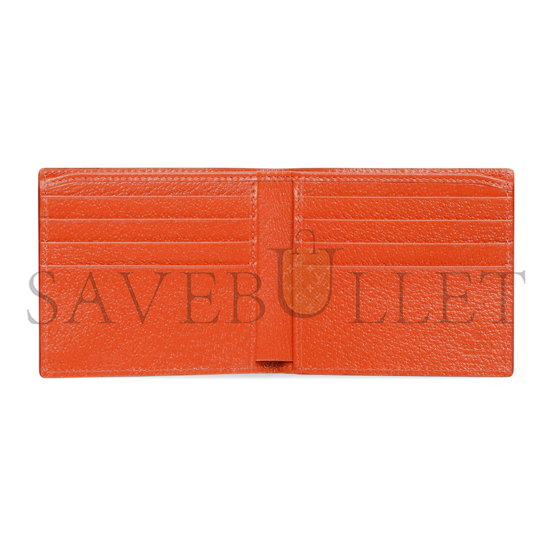 GUCCI ORANGE INTERIOR GG BI-FOLD WALLET ‎‎768243 (21*9cm)