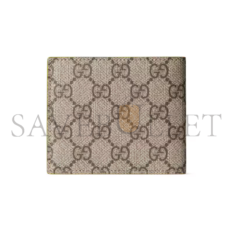 GUCCI ACID GREEN INTERIOR GG BI-FOLD WALLET 768243 (21*9cm)