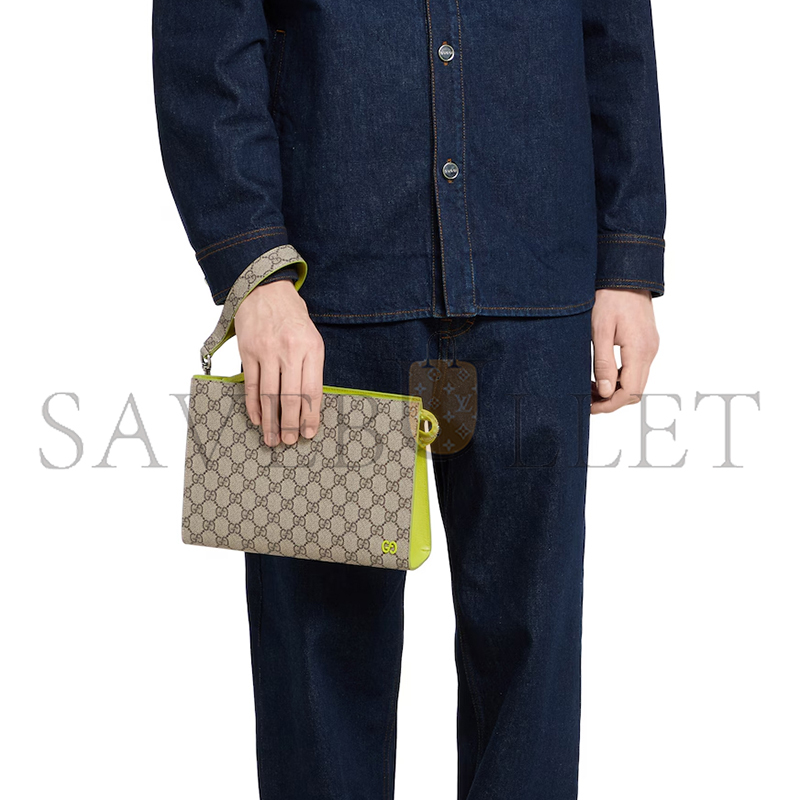 GUCCI BI-COLOR SMALL POUCH 768255 (26*18*6cm) GUCCI BI-COLOR SMALL POUCH 768255 (26*18*6cm)