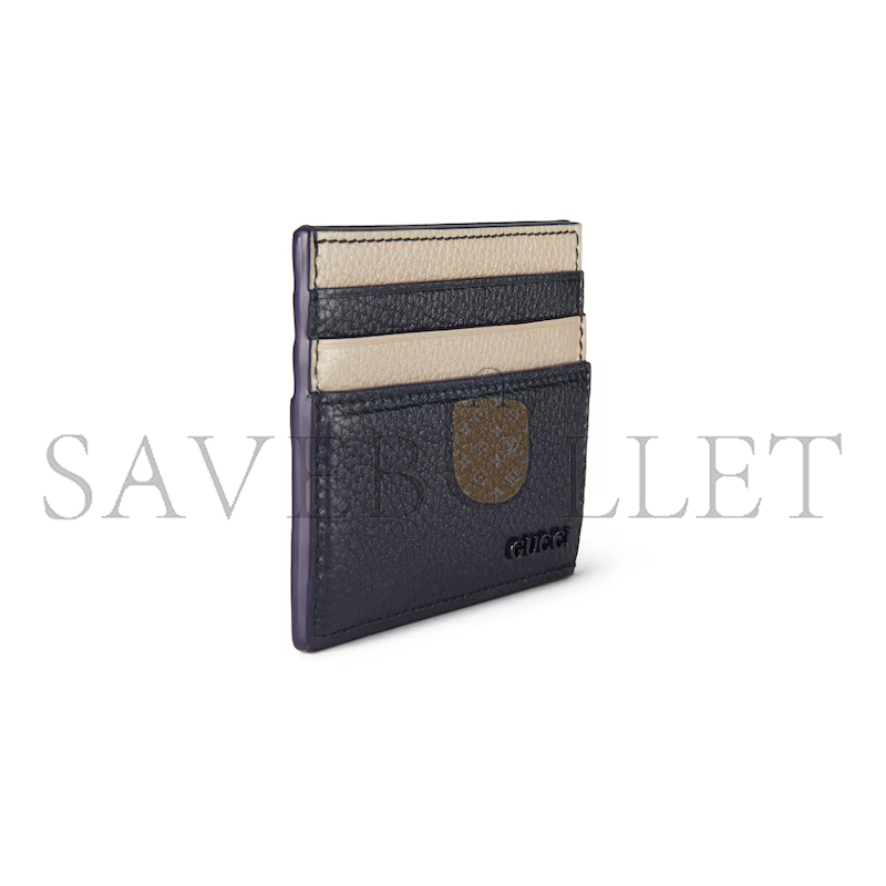 GUCCI BI-COLOR CARD CASE WITH GUCCI LOGO ‎817043 (10*8cm)