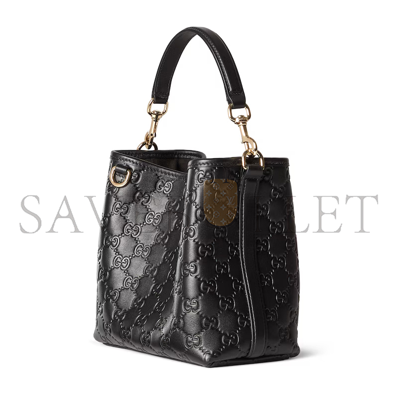 GUCCI GG EMBLEM SMALL BUCKET BAG ‎815118 (19*18*11cm)