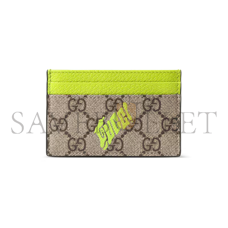GUCCI BI-COLOR CARD CASE WITH PRINT ‎‎835322 (11*7cm)