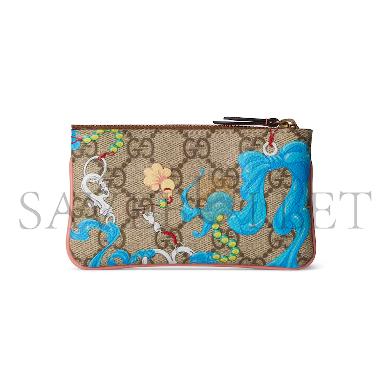 GUCCI ZIP KEY CASE WITH MOTIF ‎‎‎838892 (12.5*7*1.5cm)