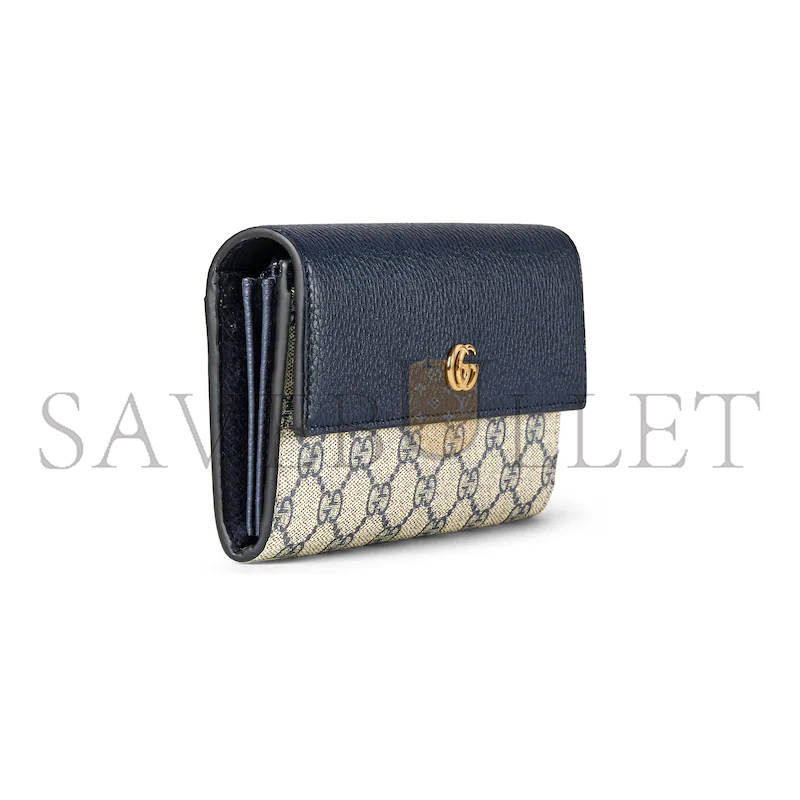 GUCCI BI-COLOR GG MARMONT CONTINENTAL WALLET ‎456116 (19*10*3.5cm)