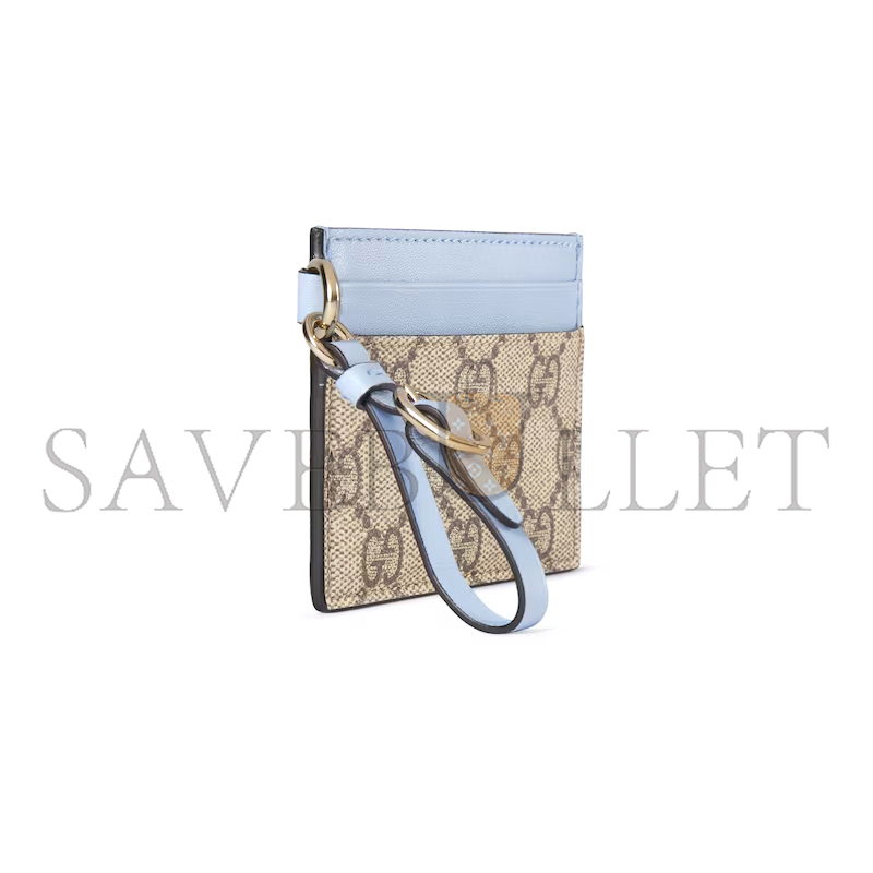 GUCC GG EMBLEM CARD CASE WITH STRAP 819121 (10*7cm) GUCC GG EMBLEM CARD CASE WITH STRAP 819121 (10*7cm)
