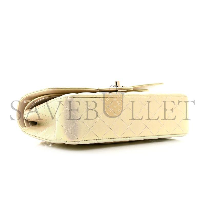 CHANEL IRIDESCENT LAMBSKIN QUILTED MEDIUM DOUBLE FLAP 1404212 (25*15*6cm)
